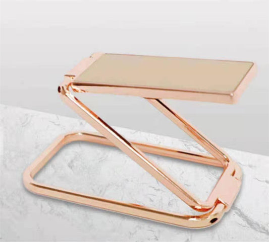 Mobile Phone Bracket Folding Ring Desktop Flat Retractable Magnetic Absorption Vehicle Metal Square Live Broadcasting Bracket - 图片 1