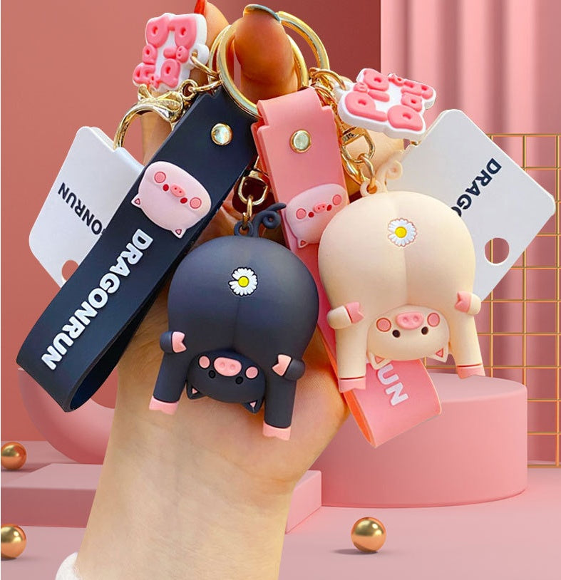 Cute Original Pig Chrysanthemum Keychain Trend Keychain 1621318829757