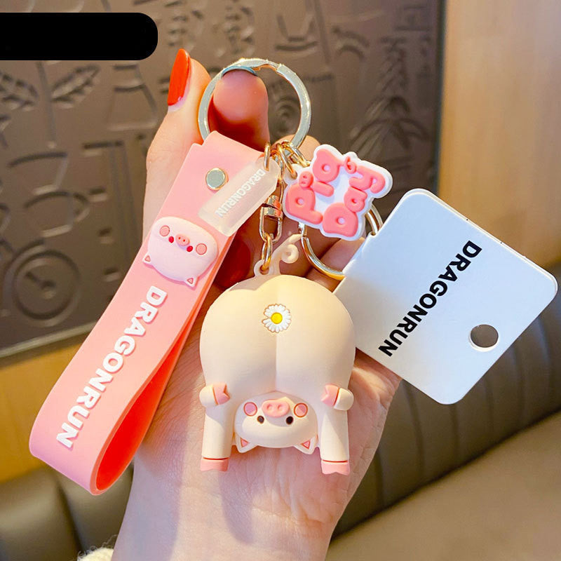 Cute Original Pig Chrysanthemum Keychain Trend Keychain 1621318924236