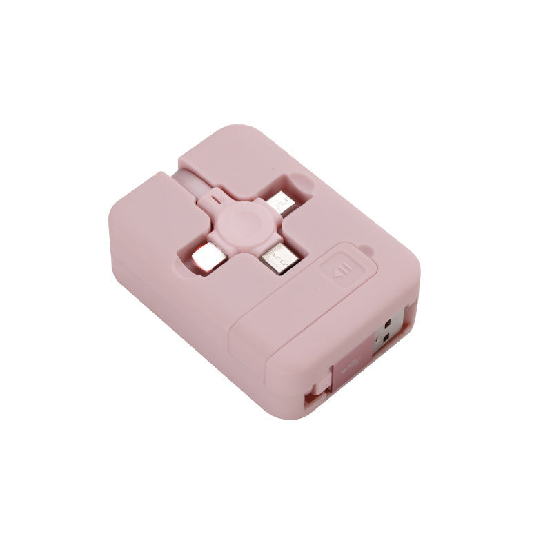 Macaron Telescopic Bracket Three-In-One Charging Cable - 图片 9