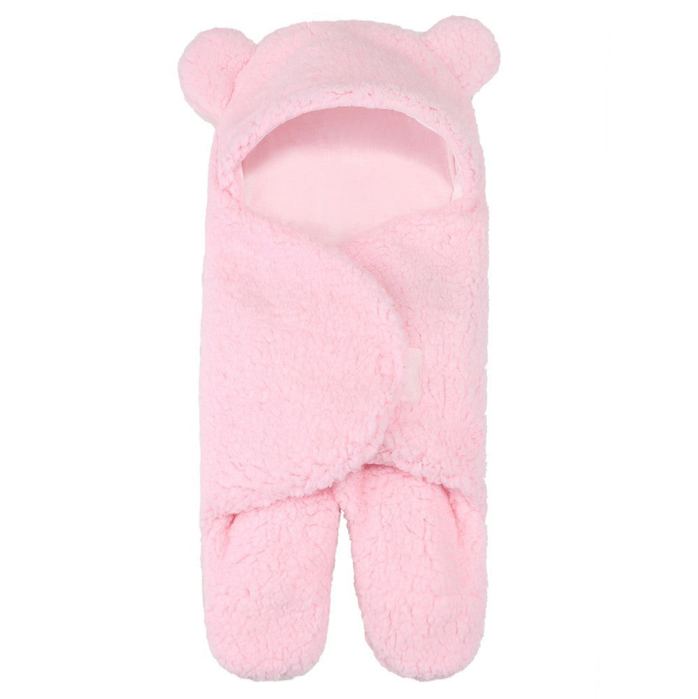 Lamb Plush Sleeping Bag Newborn Baby Swaddling Quilt 1621477101080