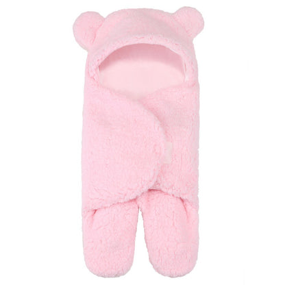 Lamb Plush Sleeping Bag Newborn Baby Swaddling Quilt 1621477101080