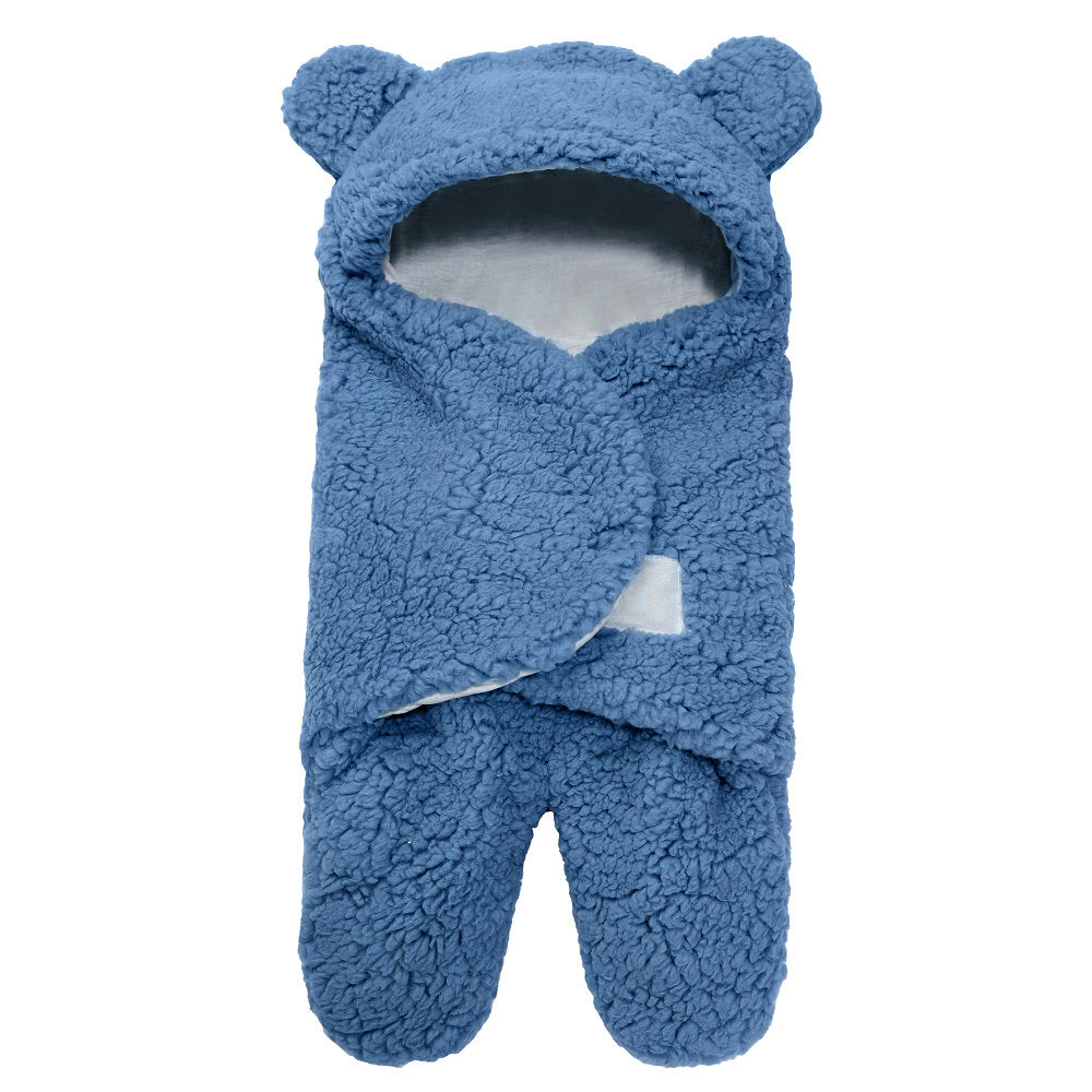 Lamb Plush Sleeping Bag Newborn Baby Swaddling Quilt 1621477101085
