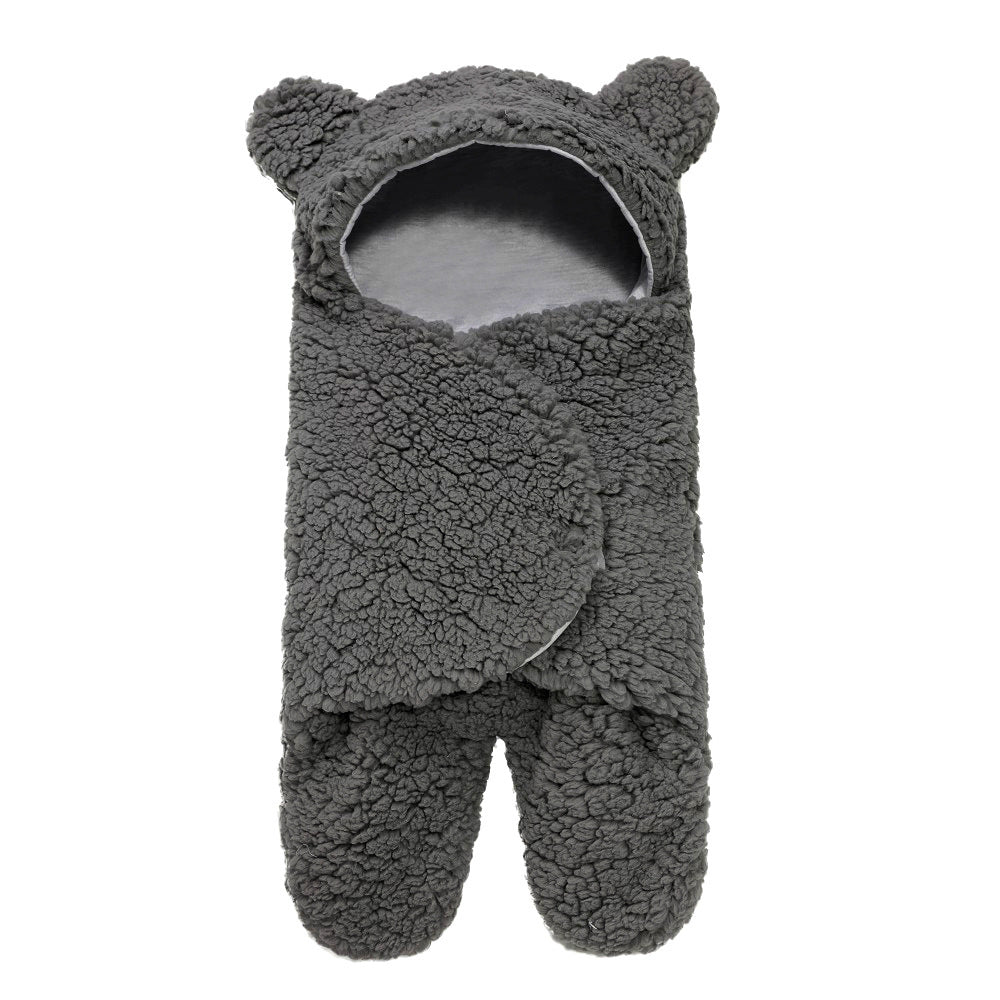 Lamb Plush Sleeping Bag Newborn Baby Swaddling Quilt 1621477101086