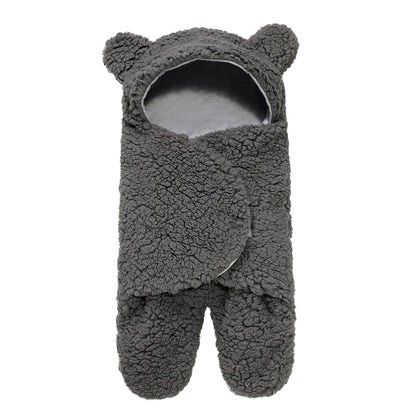 Lamb Plush Sleeping Bag Newborn Baby Swaddling Quilt 1621477101086