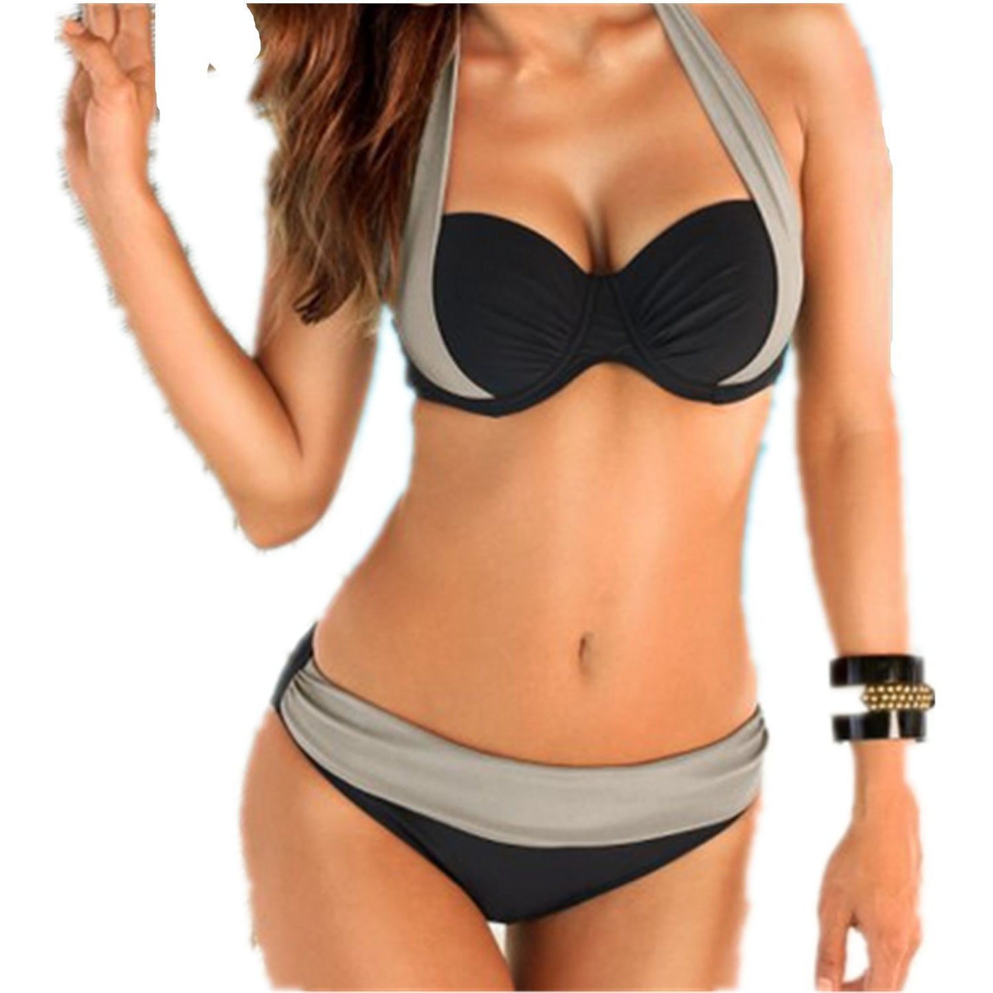 Europe And The United States New Sexy Bikini Swimwear High Waist Swimsuit Women Halter 1621488209108