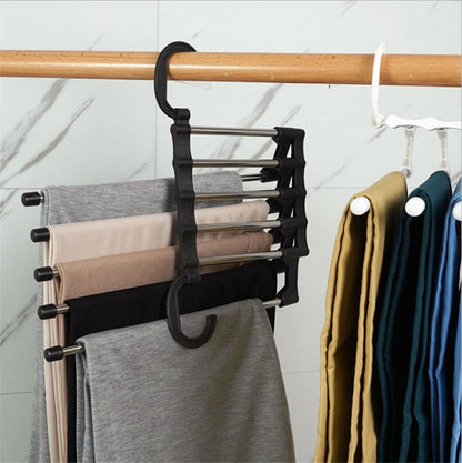 Household Multifunctional Stainless Steel Hanger, Two Hanging Pants Rack 1621499631526