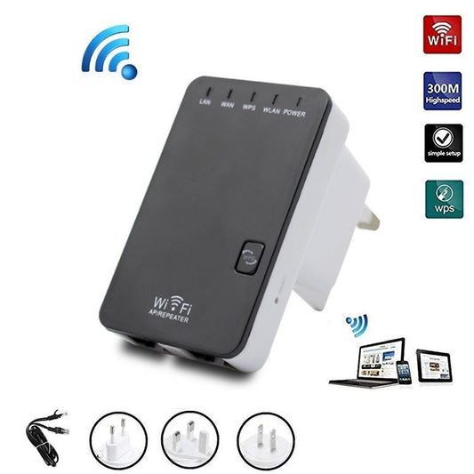 300M Wireless Signal Repeater Wifi Wireless Signal Amplifier Mini Wireless Relay Dual Network Port - HD Wireless Product #1