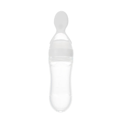 Safe Newborn Baby Feeding Bottle Toddler Silicone Squeeze Feeding Spoon Milk Bottle Baby Training Feeder Food Supplement 1621