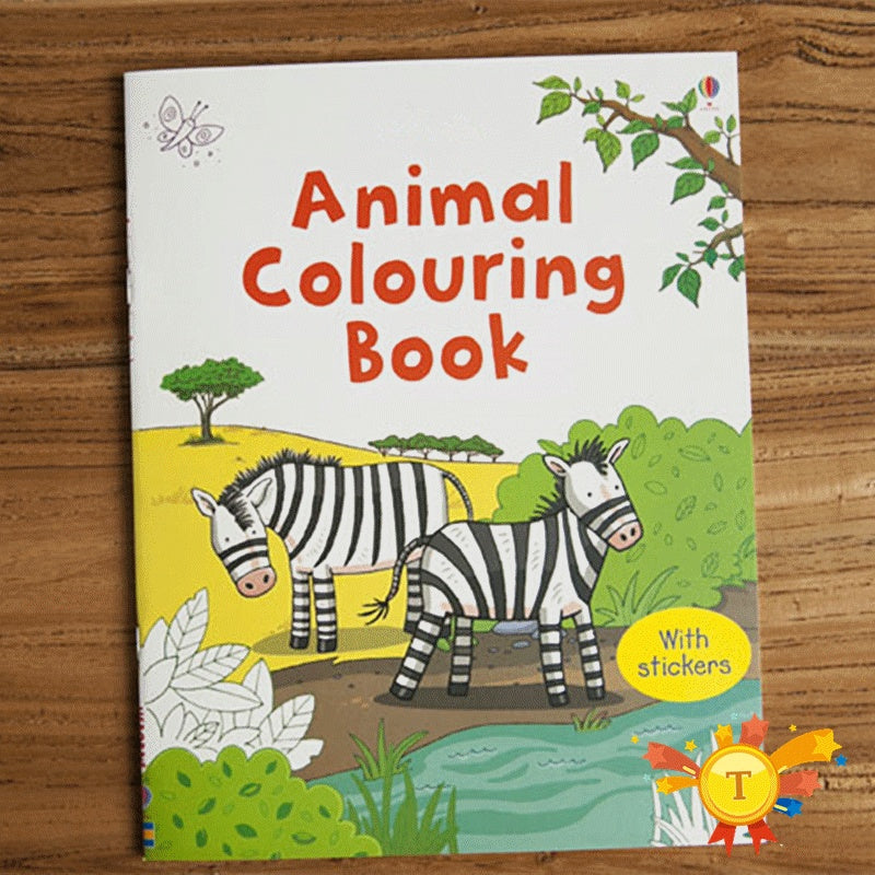 Children coloring sticker book 1621835041535