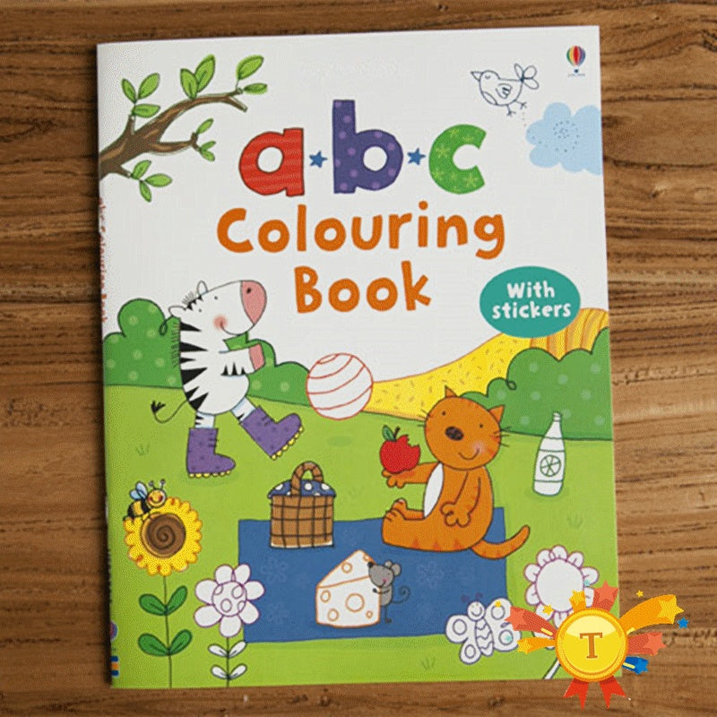 Children coloring sticker book 1621835041536