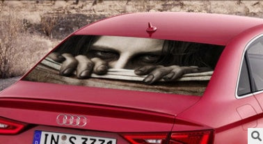 After the car manufacturers selling creative funny stickers horror 3D stereo file Glass Sticker personality perspective 16218