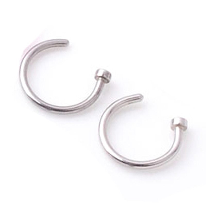 Fashion Creative Titanium Steel C-shaped Nose Ring 1621908439244