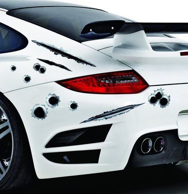 Simulation Bullet Hole Car Sticker, Car Bullet Hole Crack Car Sticker 1621908681331