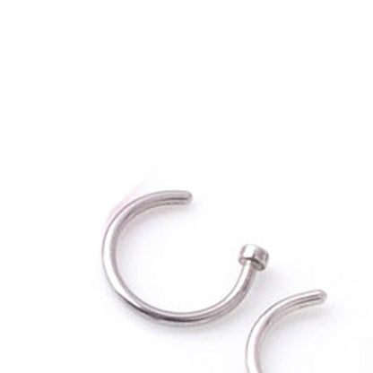 Fashion Creative Titanium Steel C-shaped Nose Ring 1621909136172