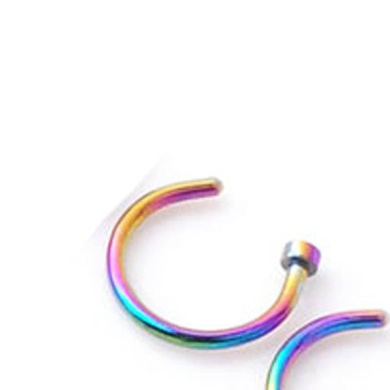 Fashion Creative Titanium Steel C-shaped Nose Ring 1621909136181