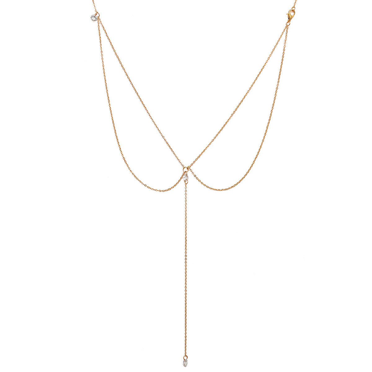 Fashion New Necklace Back Chain Simple Sexy Tassel Body Chain Street Necklace 1621927754107