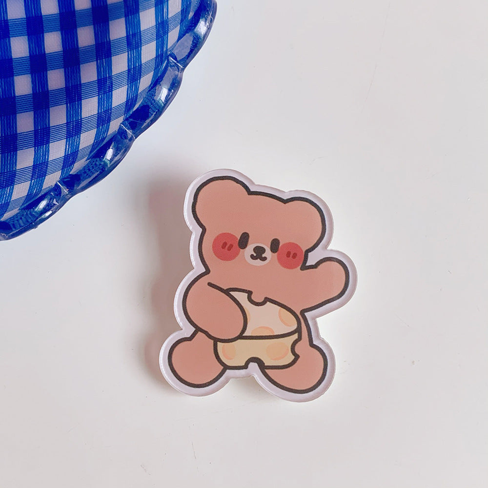 Creative Cartoon Acrylic Brooch Girl Accessories Clothes Bag Pendant 1621934856657
