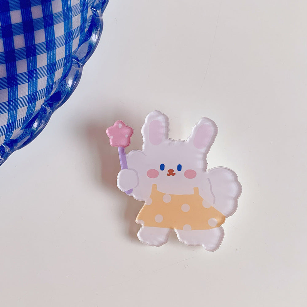 Creative Cartoon Acrylic Brooch Girl Accessories Clothes Bag Pendant 1621934881491
