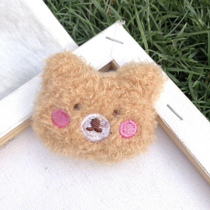 New Style Bear Doll Brooch Plush Blush Bear Diy Cartoon Pin 1621934885491