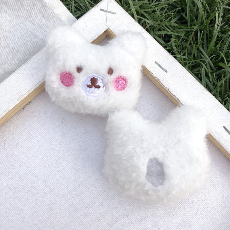 New Style Bear Doll Brooch Plush Blush Bear Diy Cartoon Pin 1621934885494