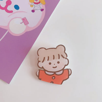 Creative Cartoon Acrylic Brooch Girl Accessories Clothes Bag Pendant 1621934888504