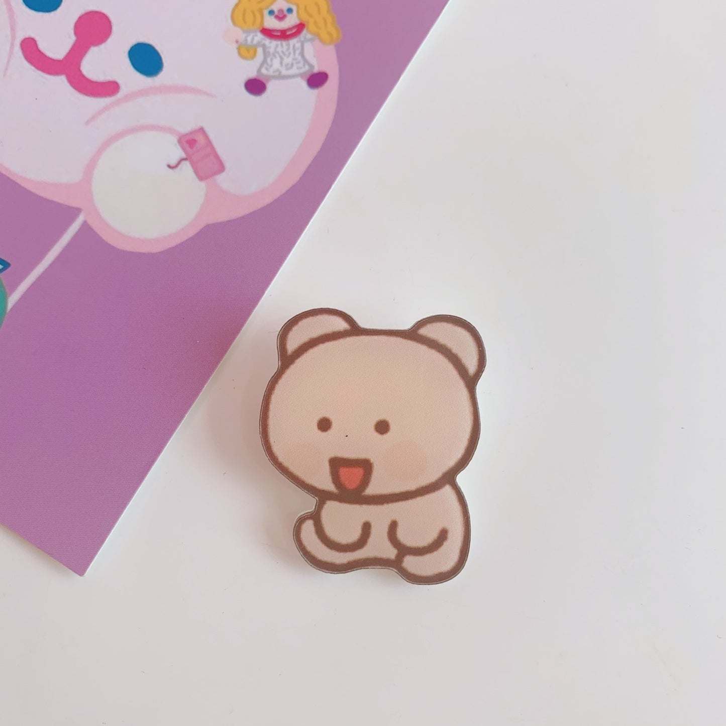 Creative Cartoon Acrylic Brooch Girl Accessories Clothes Bag Pendant 1621934898057