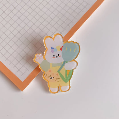 Creative Cartoon Acrylic Brooch Girl Accessories Clothes Bag Pendant 1621934908699