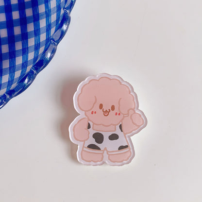 Creative Cartoon Acrylic Brooch Girl Accessories Clothes Bag Pendant 1621935202612