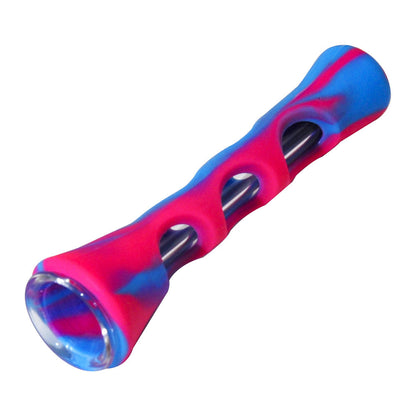 Glass Camouflage Silicone Pipe Creative Portable Silicone Glass Cigarette Holder 1621992608074