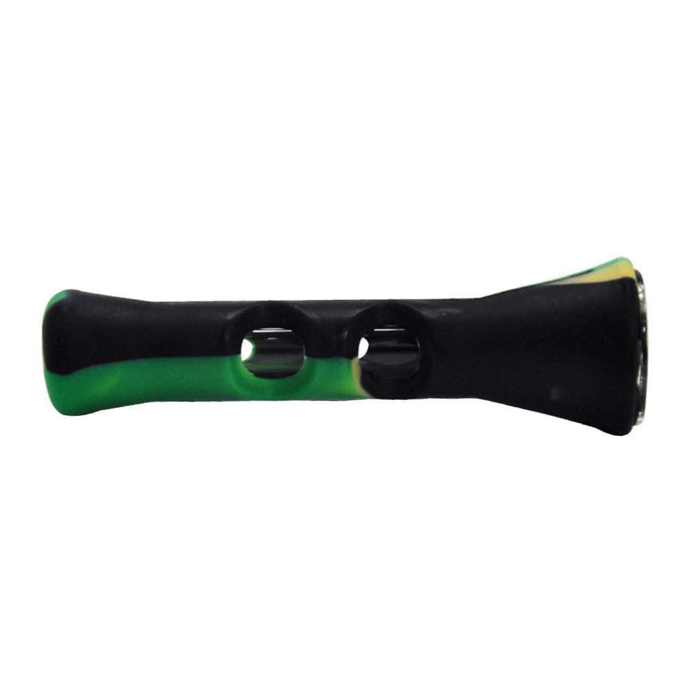 Glass Camouflage Silicone Pipe Creative Portable Silicone Glass Cigarette Holder 1621992608078