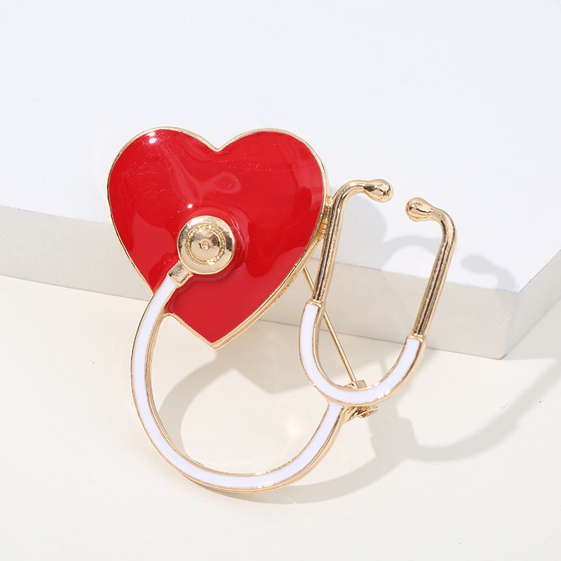 Stethoscope Brooches Gold Pin Romantic Jewelry Party Lapel Pins Metal 1621993070781