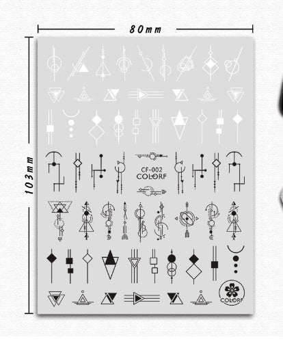Japanese Three-dimensional 5D Embossed Nail Stickers 1622014624468