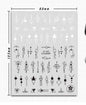 Japanese Three-dimensional 5D Embossed Nail Stickers 1622014624468