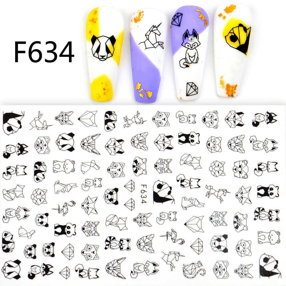Japanese Three-dimensional 5D Embossed Nail Stickers 1622015198012