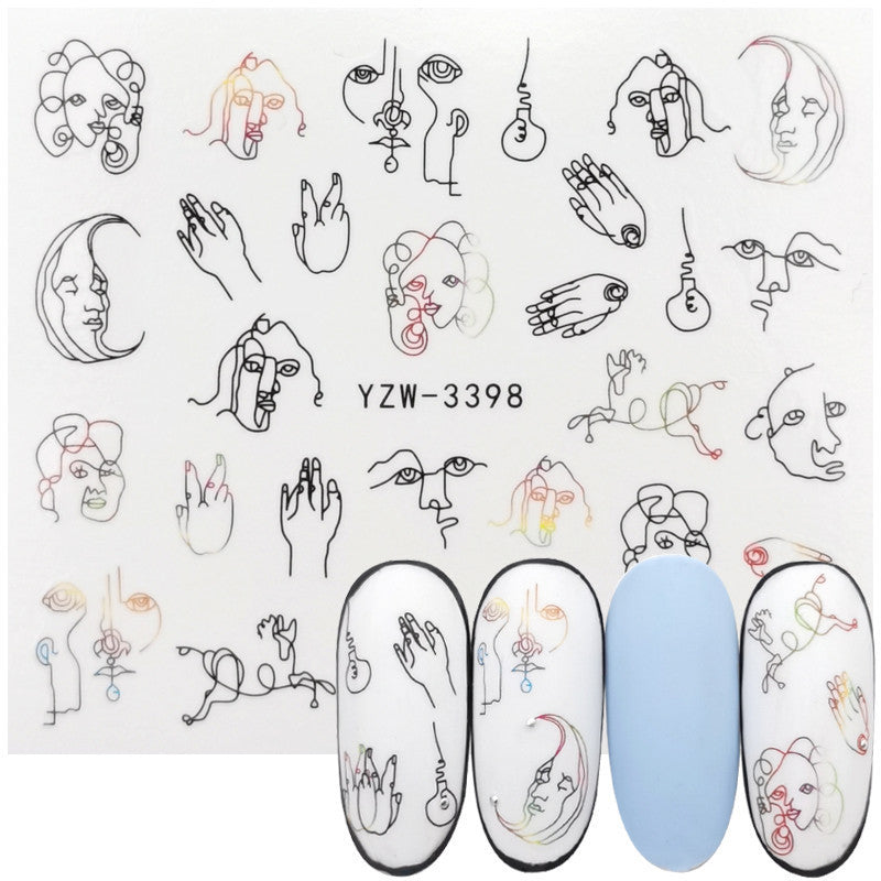 Japanese Three-dimensional 5D Embossed Nail Stickers 1622015403210