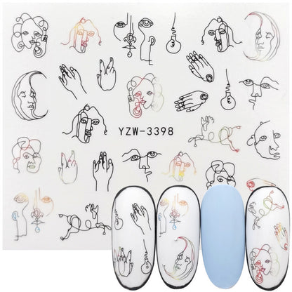 Japanese Three-dimensional 5D Embossed Nail Stickers 1622015403210