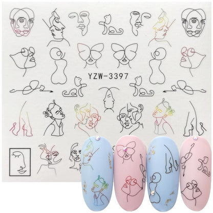Japanese Three-dimensional 5D Embossed Nail Stickers 1622015499996