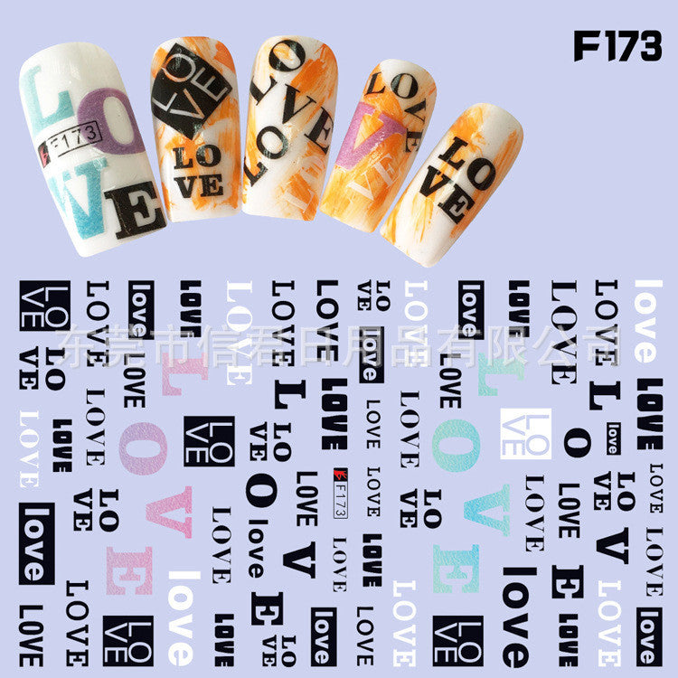 Japanese Three-dimensional 5D Embossed Nail Stickers 1622015744118