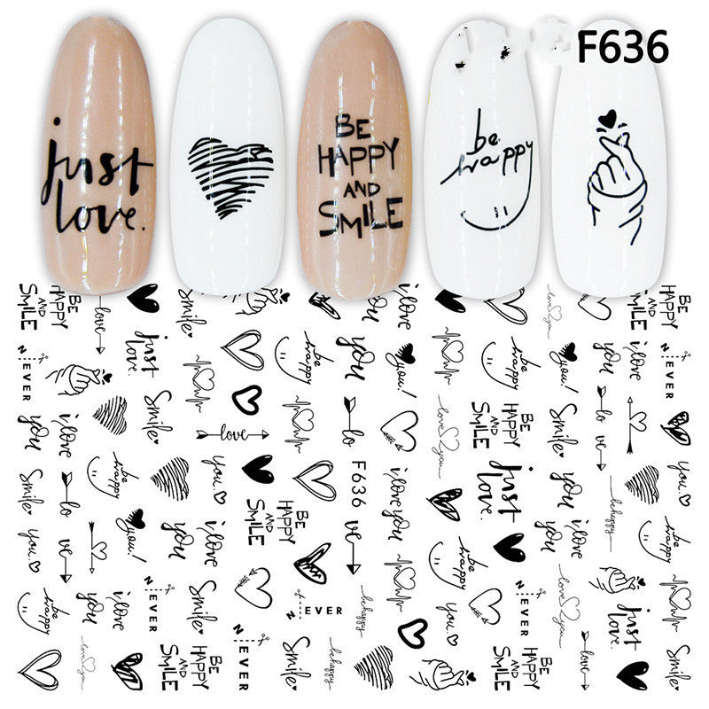 Japanese Three-dimensional 5D Embossed Nail Stickers 1622017478024
