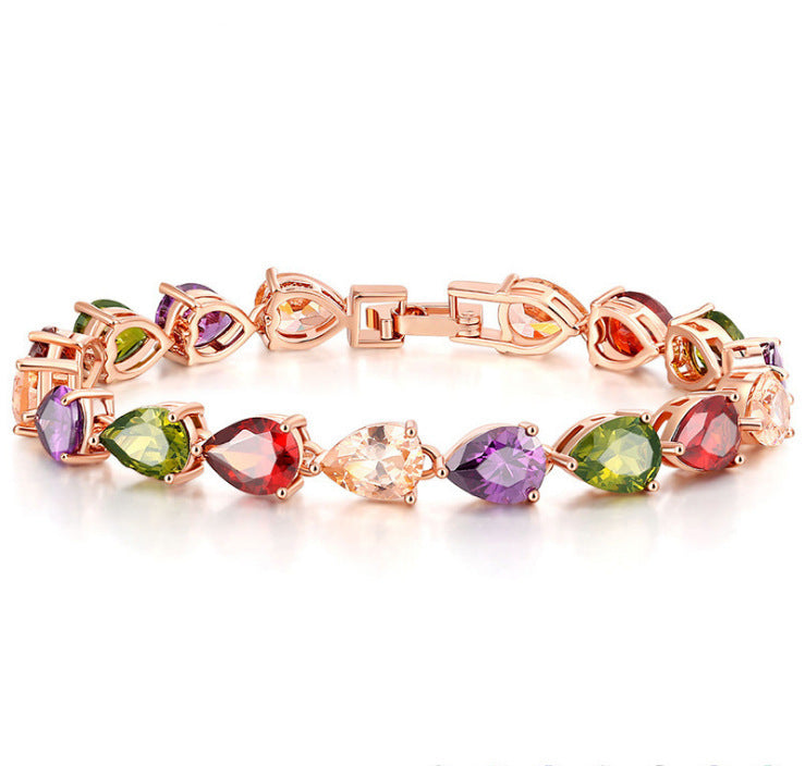 Boho Rainbow Tennis Bracelets For Women Adjustable Women's Bracelet Zircon Jewellry Friend Gift Wholesale Jewery 162210125463