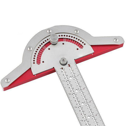 Woodworkers Edge Ruler Protractor Angle Protractor Two Arm Woodworking Ruler Measure Instruments Carpentry Tools 162216639884
