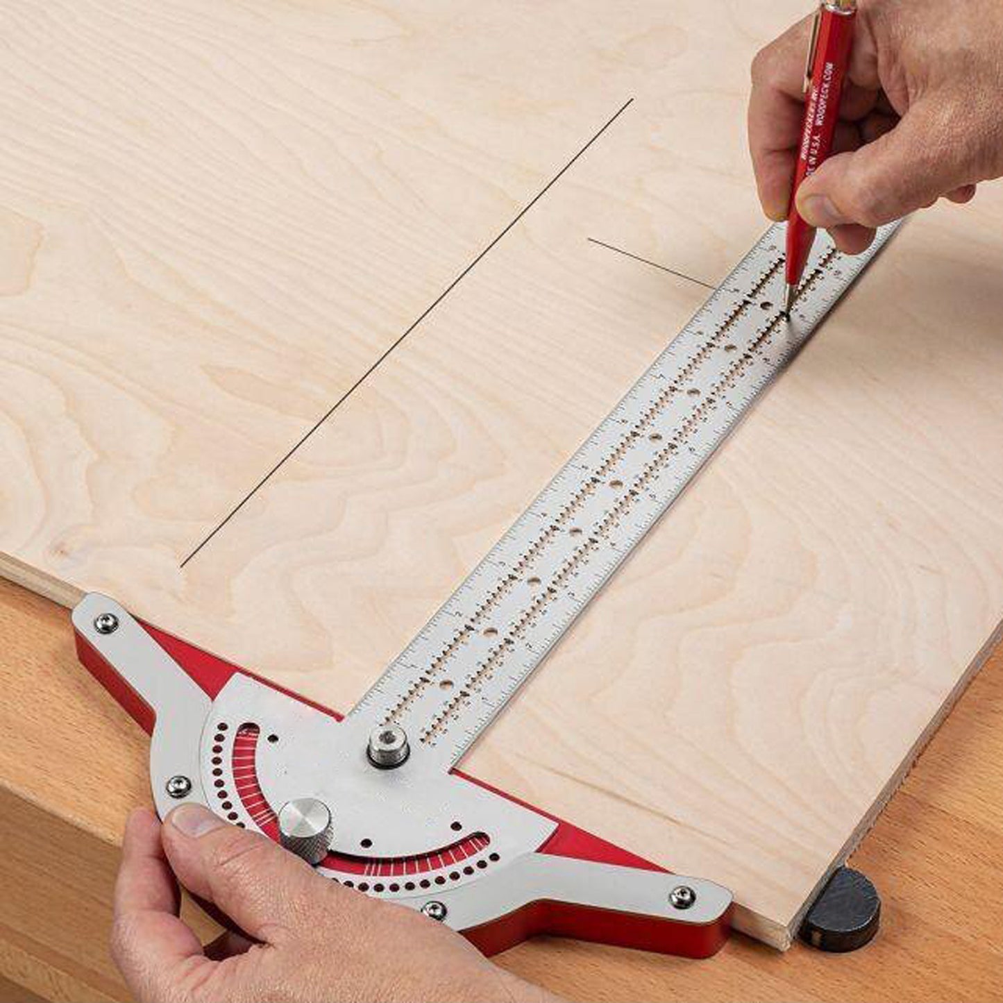 Woodworkers Edge Ruler Protractor Angle Protractor Two Arm Woodworking Ruler Measure Instruments Carpentry Tools 162216639885