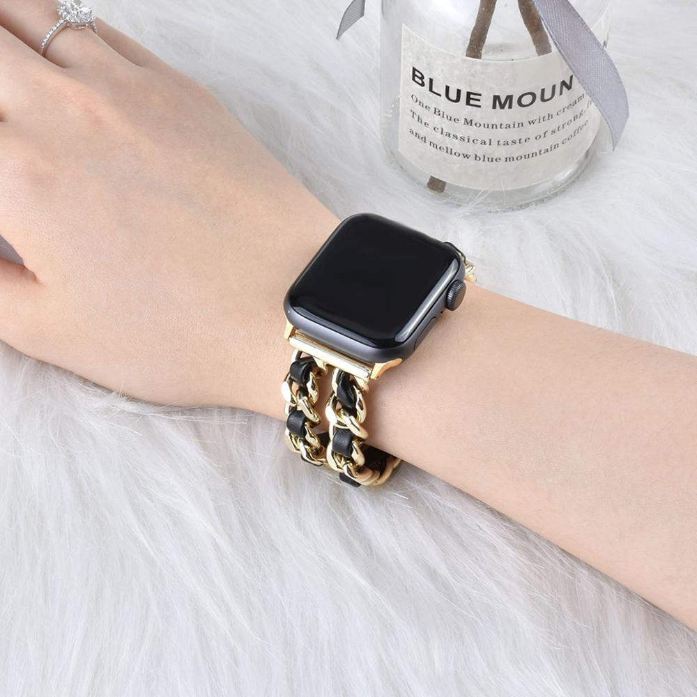 Compatible with Apple, Strap Cuban Link Bracelet IWatch Leather  Metal Strap 1622183846697 2821ff0d 37ab 48dc a12f a03ca7b56b