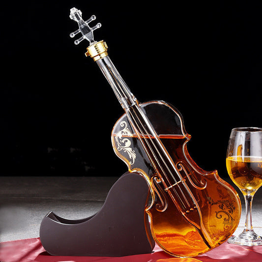 Violin Shape Glass Wine Bottle Customization, Decanter Special-shaped Creative Art And Craft Wine Bottle 1622188748137