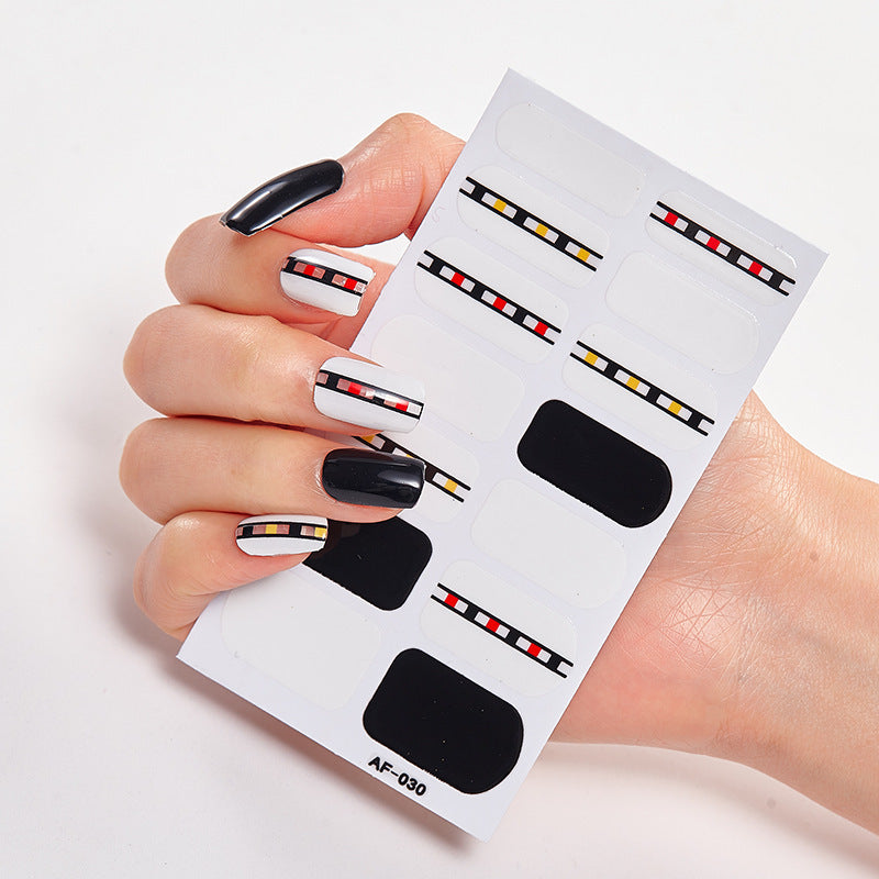 Trendy Nail Polish Film Nail Sticker Waterproof Letter Nail Sticker Full Sticker 1622191157483