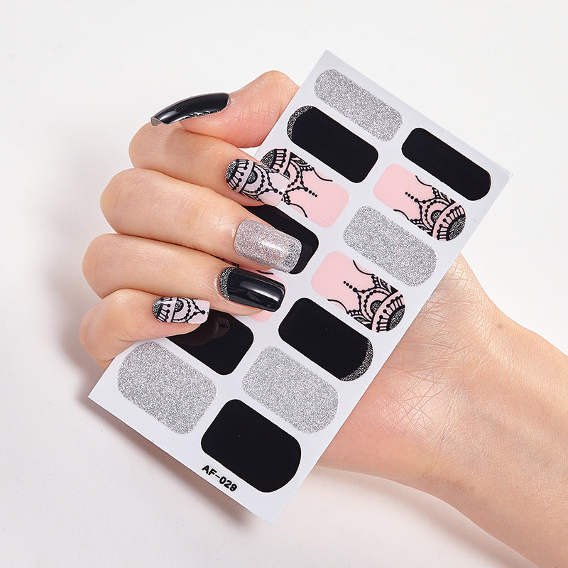Trendy Nail Polish Film Nail Sticker Waterproof Letter Nail Sticker Full Sticker 1622191157488
