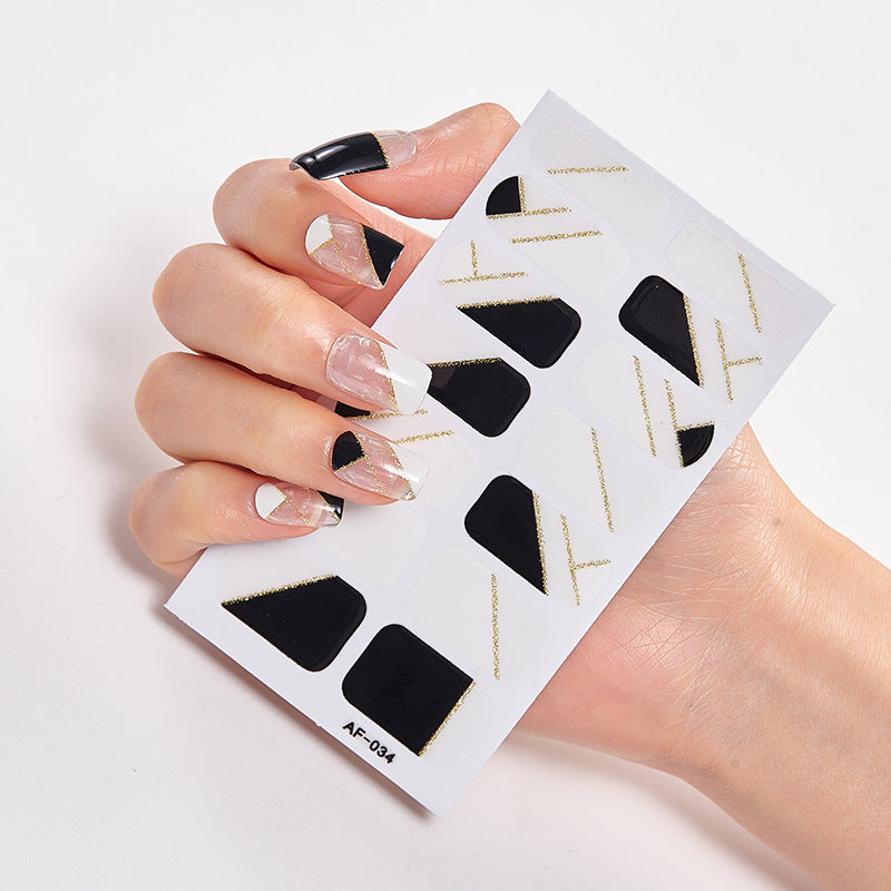 Trendy Nail Polish Film Nail Sticker Waterproof Letter Nail Sticker Full Sticker 1622191401980
