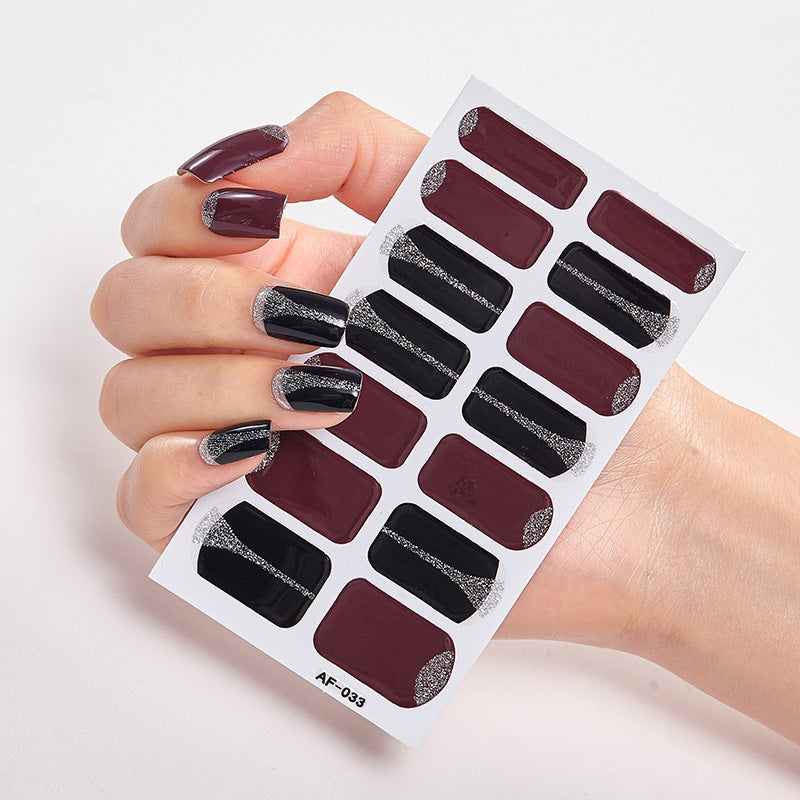 Trendy Nail Polish Film Nail Sticker Waterproof Letter Nail Sticker Full Sticker 1622191401982