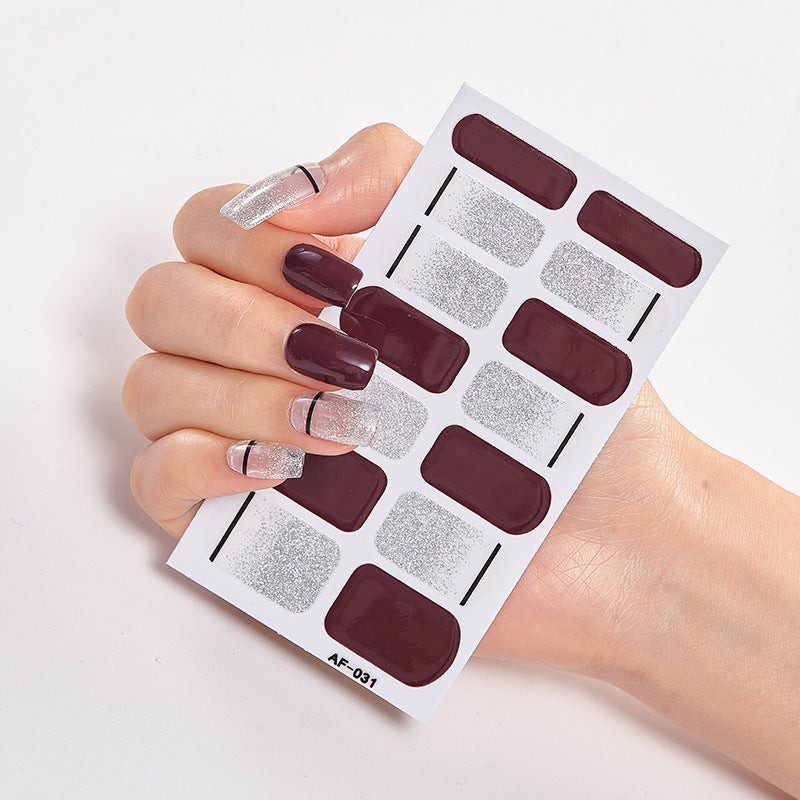 Trendy Nail Polish Film Nail Sticker Waterproof Letter Nail Sticker Full Sticker 1622191401994